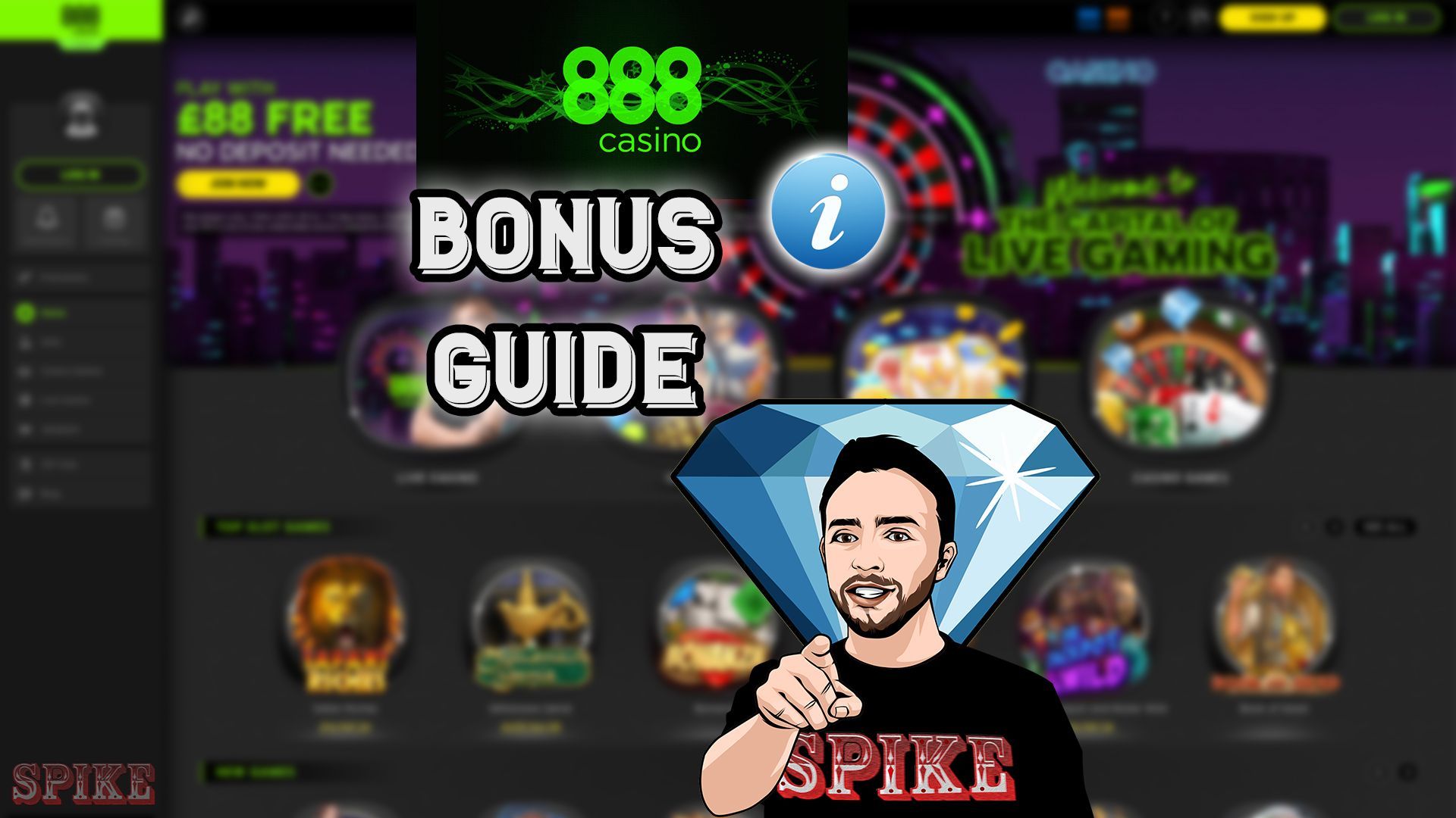 888 Casino Bonus Guide Card