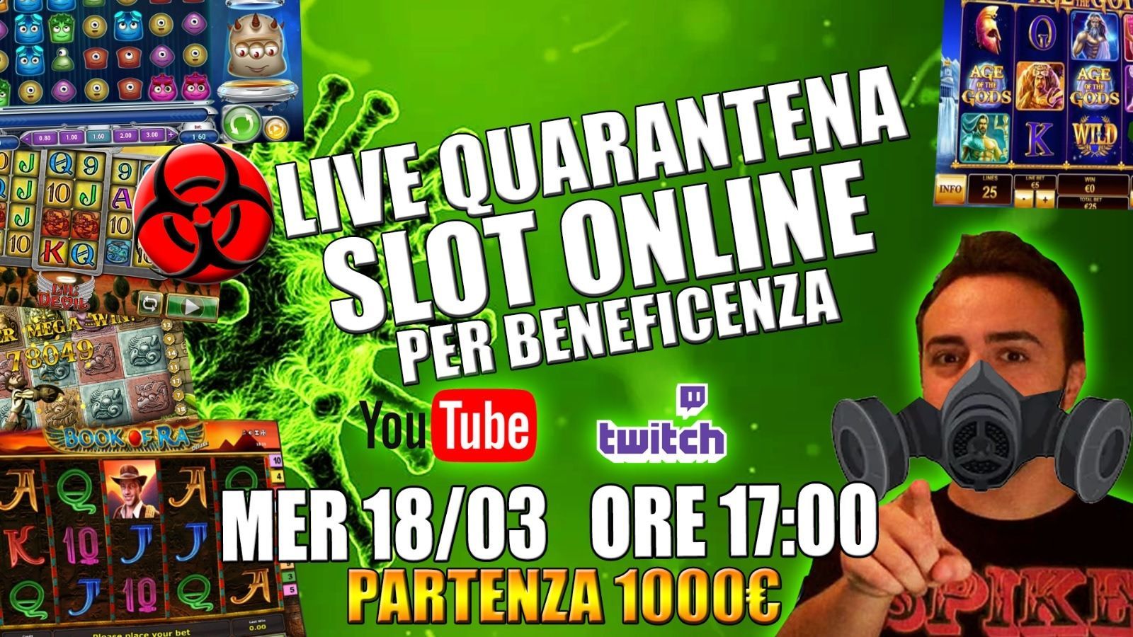 Logo Slot Online Beneficenza Emergenza Covid